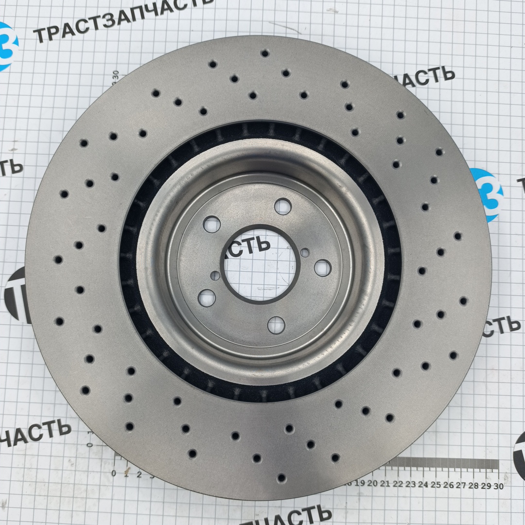Диск тормозной передний Subaru Impreza, Legacy 2.0-2.5 (вентилируемый, перфорированный) BREMBO