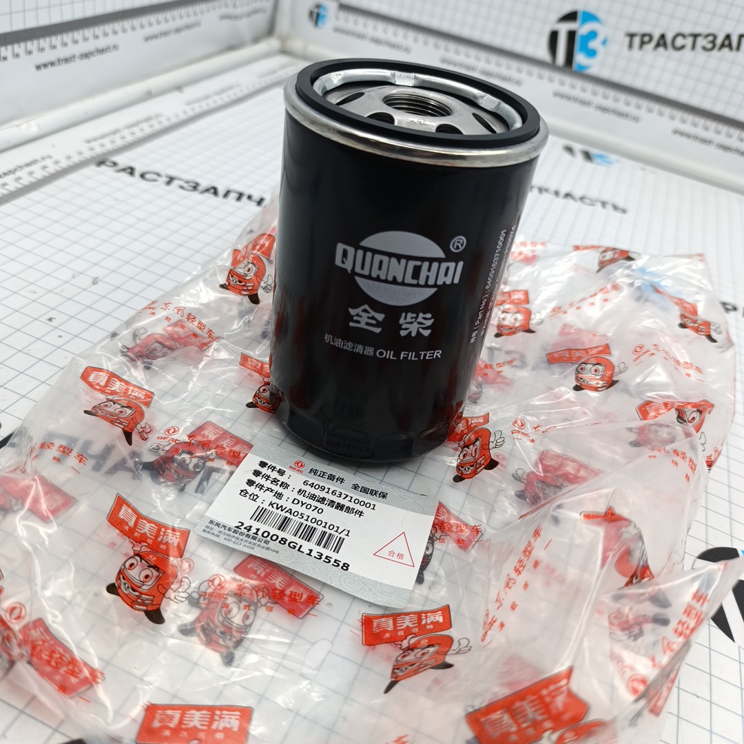 Фильтр масляный Dongfeng Q35L 2.5 (двиг. Q25A-150E60) 6409163710001 ORG DONGFENG