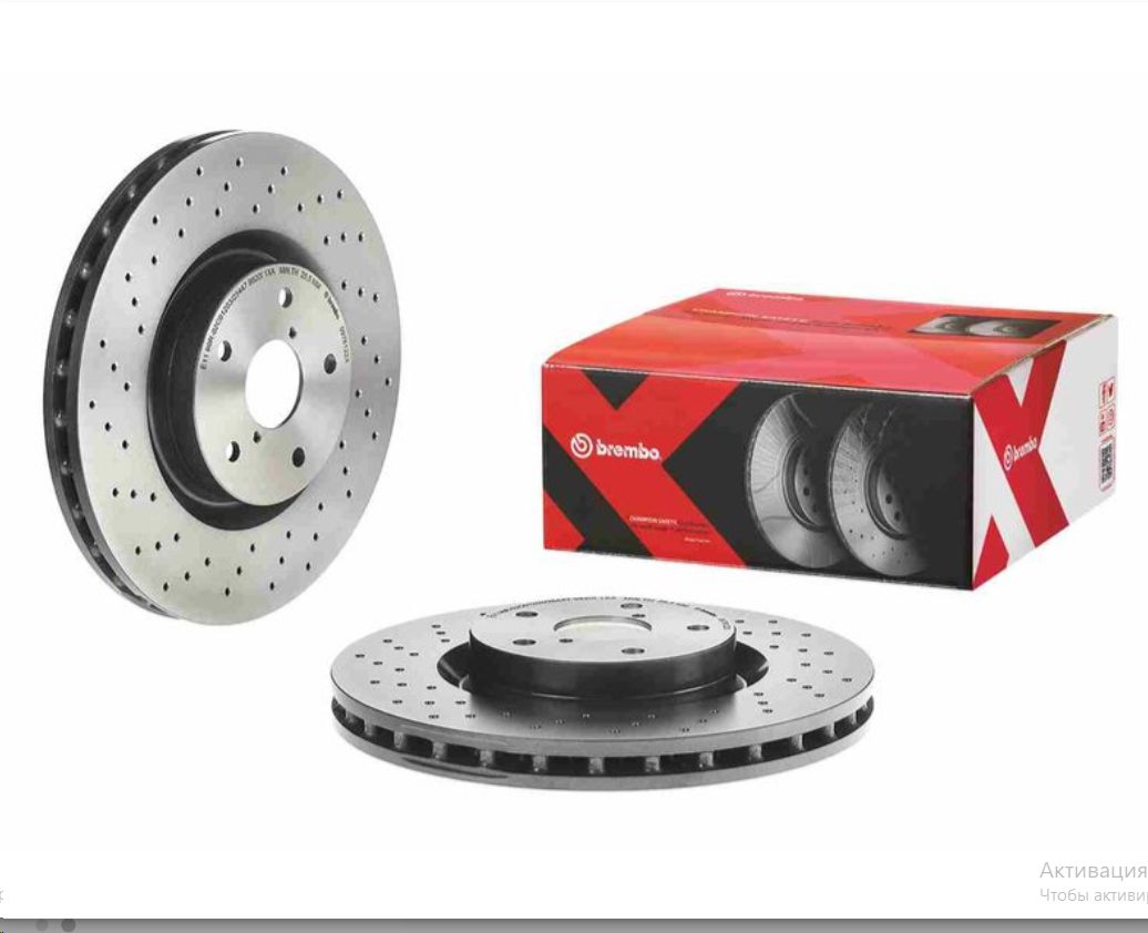 Диск тормозной передний Subaru Impreza 2.0-2.5 WRX 09.7812.2X (вентилируемый, перфорированный)