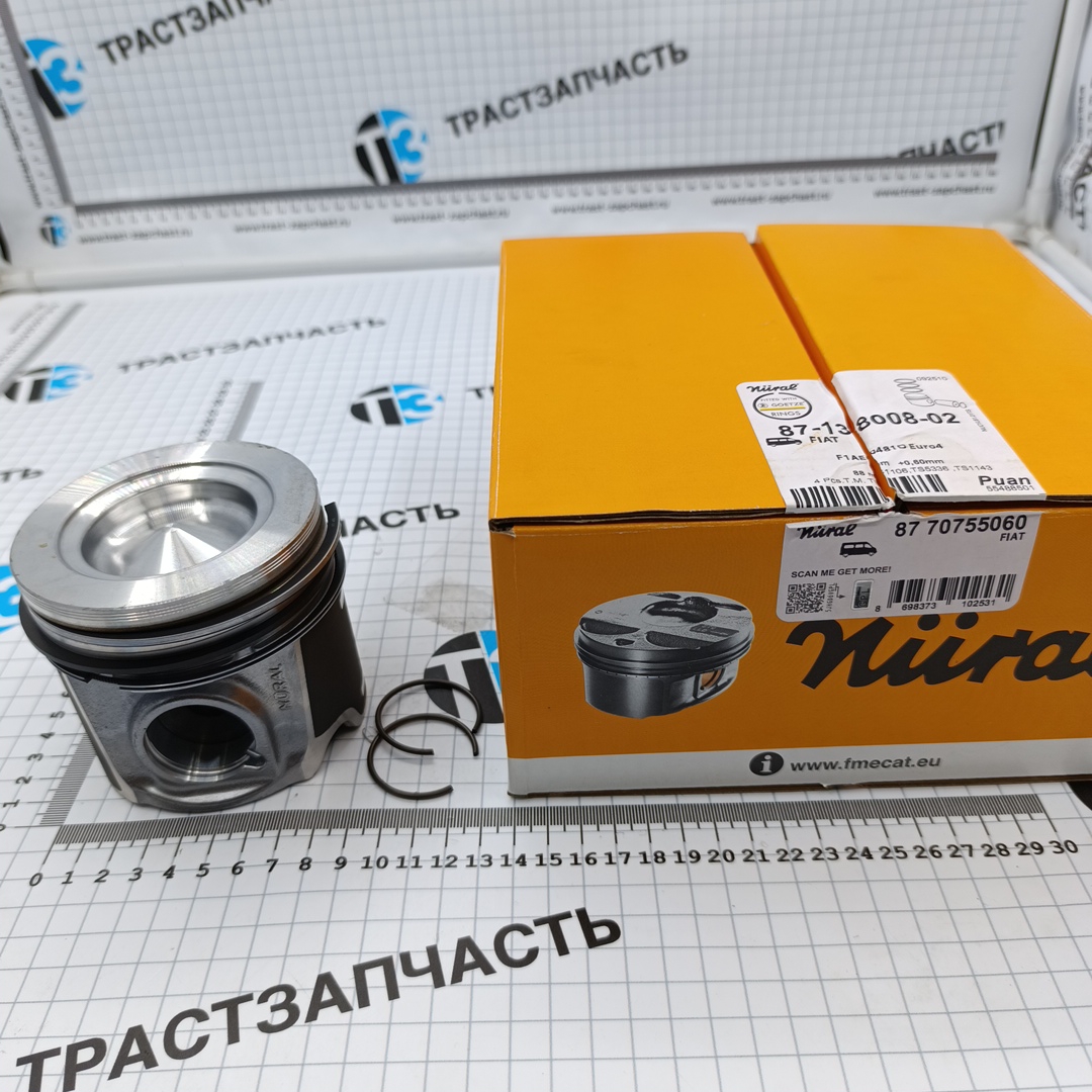 Поршень в сборе 2.3 (Евро 3-4) + 0.60mm Ducato/Iveko (Цена за шт, кратн. заказа 4 шт)  NURAL