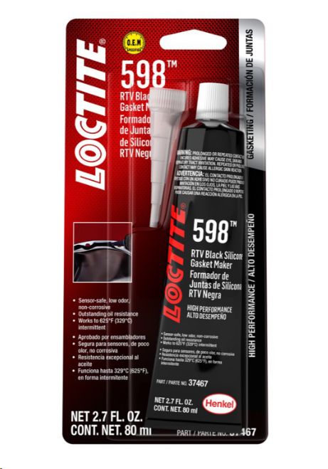 Герметик LOCTITE 598 (+329 ℃) (маленький, 80ml, черный) (ORIGINAL LOCTITE HENKEL)