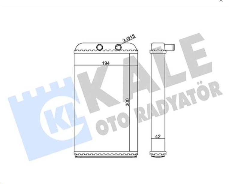 Радиатор печки Fiat Ducato 244 кузов 6448H8/46722710 KALE