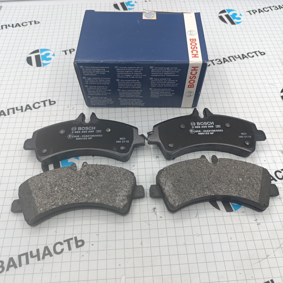 Тормозные колодки задние MB Sprinter 5-t 6/06-> VW CRAFTER 06-16 BOSCH EUROPE