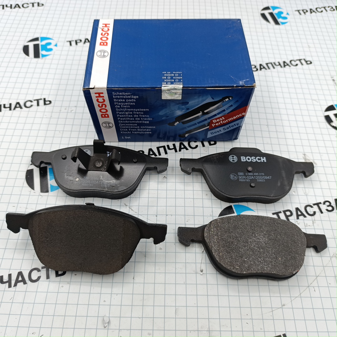 Тормозные колодки передние Ford Focus/C-Max 03-> MAZDA 3 03-> VOLVO S40 I-II 03-> BOSCH EUROPE
