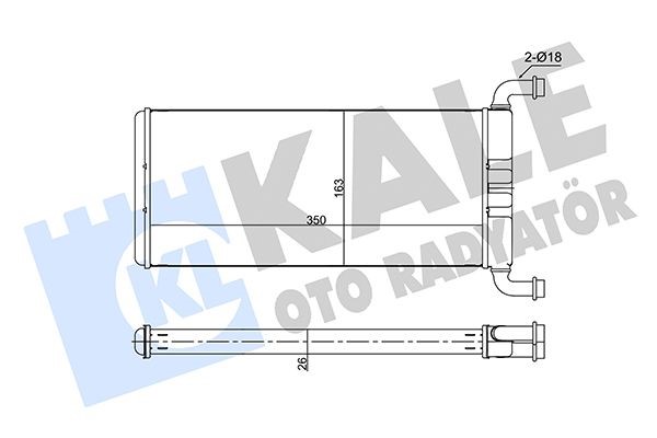 Радиатор печки Volkswagen Crafter 2.0-2.5 (до 2016г.), Mercedes Sprinter 906 KALE