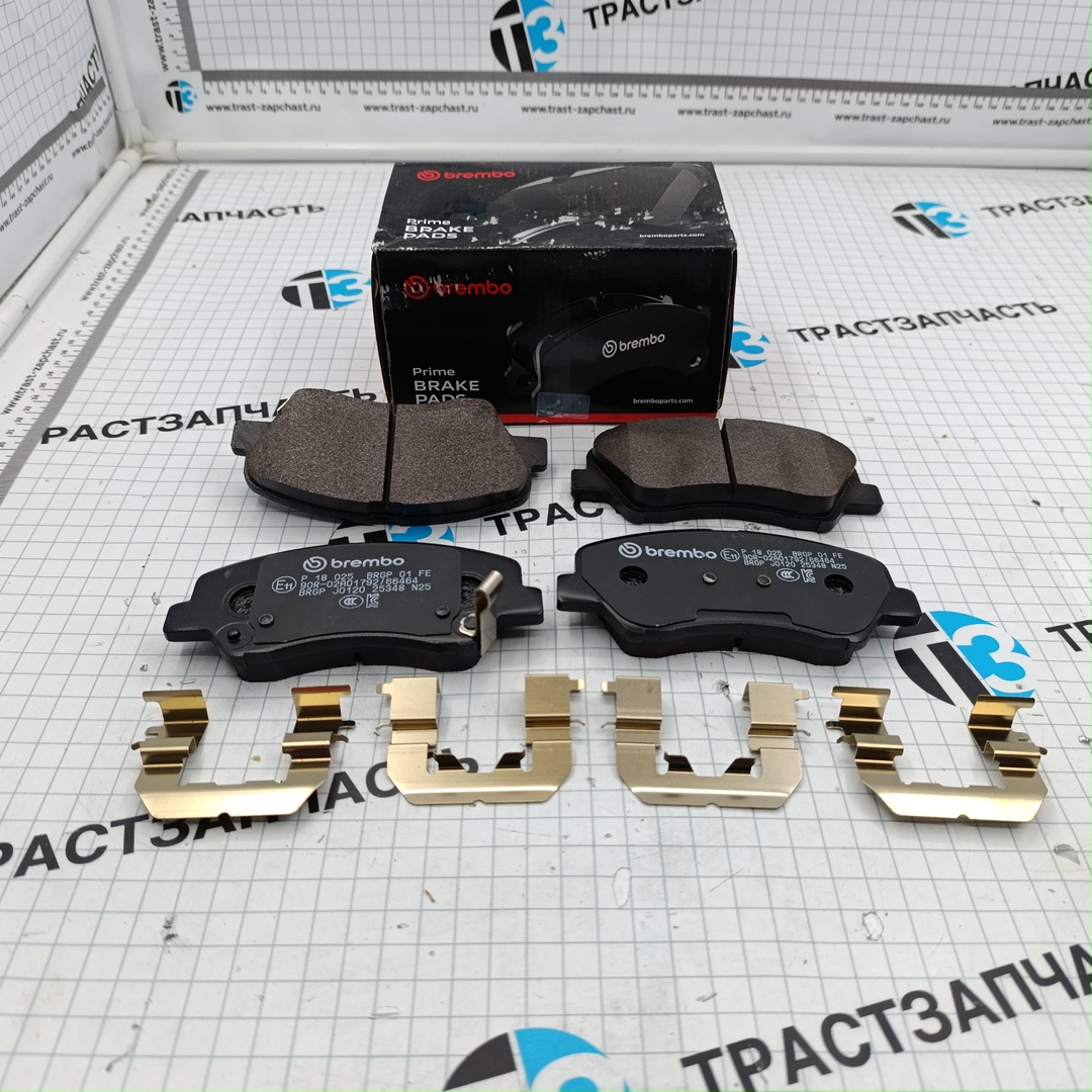 Тормозные колодки передние Geely Atlas (NL-3), Solaris IV Rio III IV BREMBO
