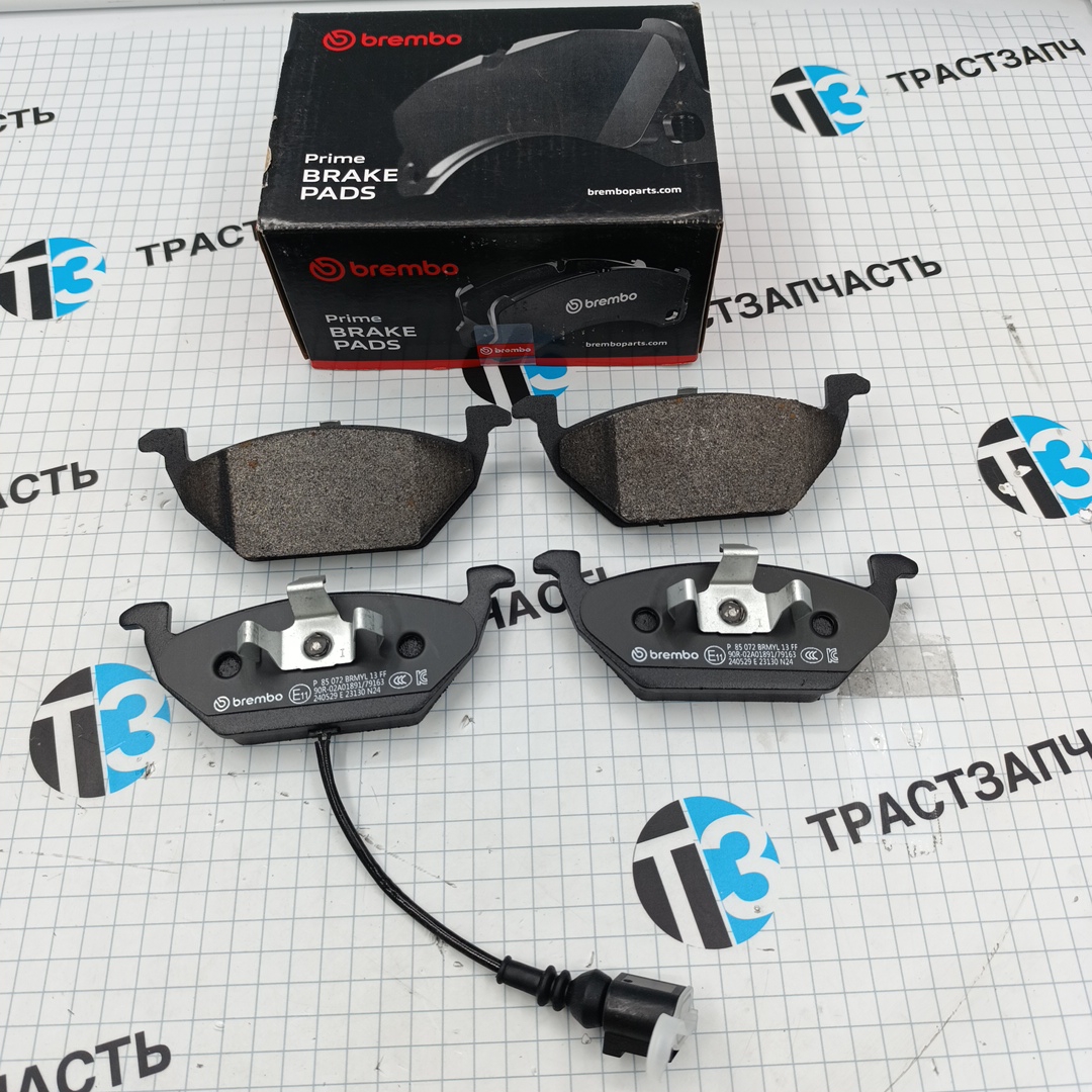 Тормозные колодки передние VAG Audi, VW, Seat, Skoda 1.4 Brembo