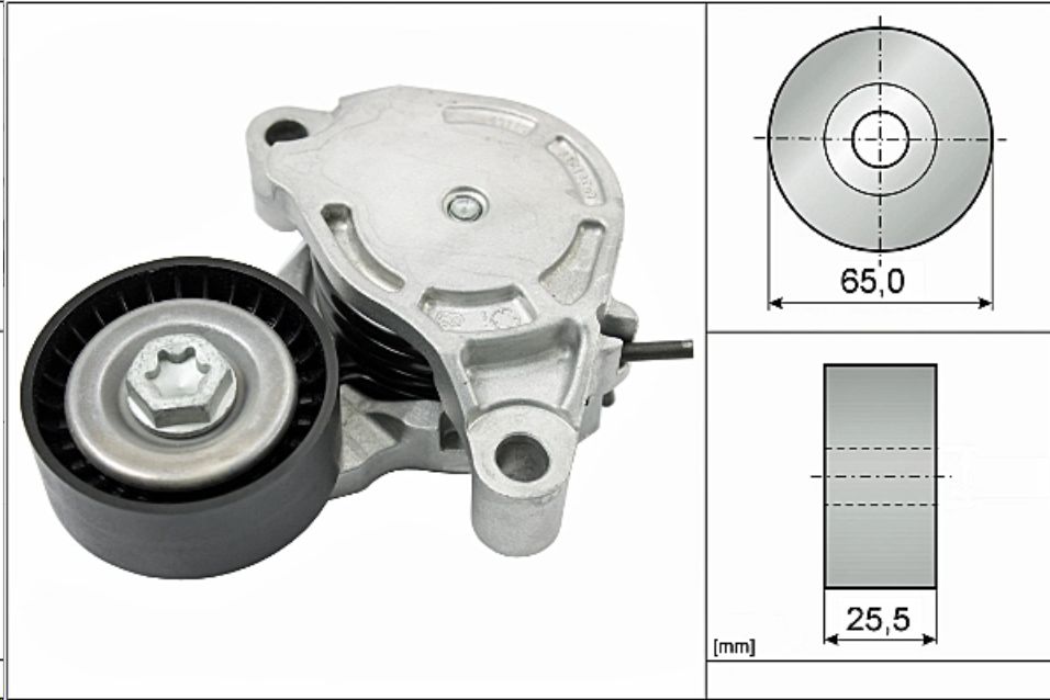 Ролик генератора BMW/MINI mot. B47/B48(A20) (НАТЯЖНОЙ) INA EUROPE