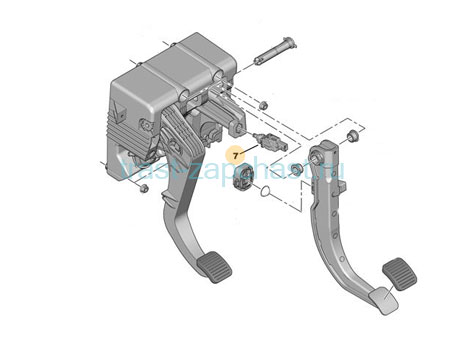 Датчик стоп сигнала Ford Transit,Peugeot Boxer,Iveco Daily Евро 5 (1608681280/5801366985) PSA
