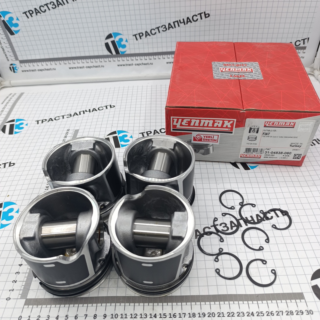 Поршень в сборе 2.3 (Евро 3-4) + 0.60mm Ducato/Iveko (Цена за шт, кратн. заказа 4 шт) YENMAK