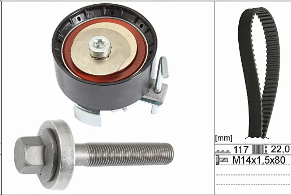 Комплект ГРМ (ремень+ролик) FORD 1.5/1.6 ECOBOOST 11-20 INA EUROPE
