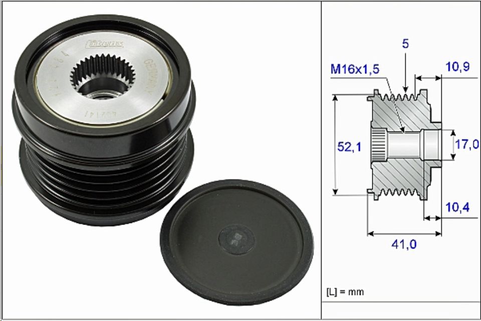 Шкив генератора 5PK MB двиг. M133/270 INA EUROPE