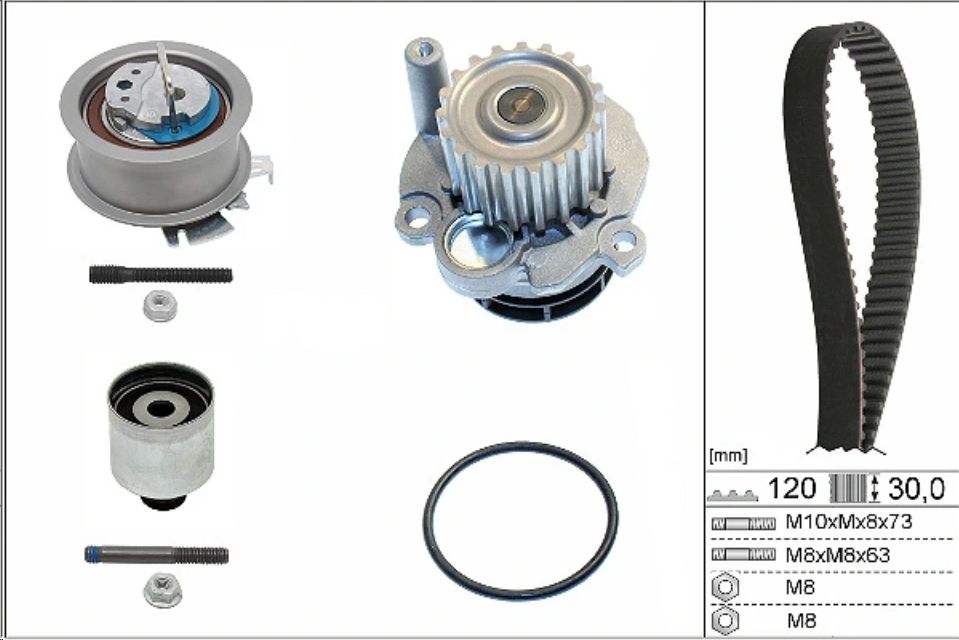 Комплект ГРМ+помпа VAG 1.9/2.0 TDI 95-10 INA EUROPE