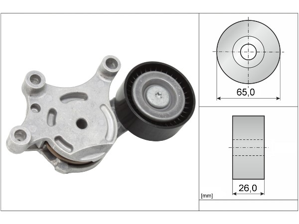 Ролик генератора Peugeot Partner,Citroen Berlingo,Ford Focus,fiesta 1.4-1.6 TDCi/HDI (НАТЯЖНОЙ) INA