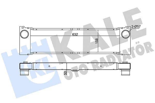 Интеркулер Mercedes Vito W639 (двигат. OМ646) A6395010301 KALE