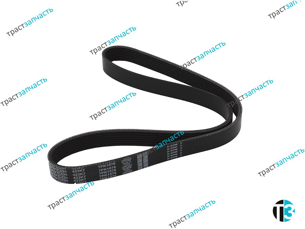 Комплект приводного ремня генератора FIAT 2.3 F1A (Ремень 7PK1076 + Ролики) c 06 - DAYCO EUROPE
