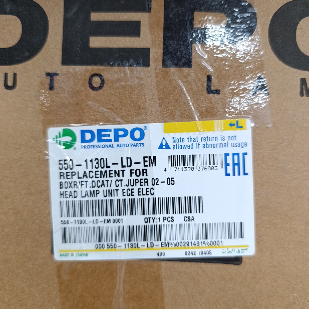 Фара Fiat Ducato 244 кузов (Водит.сторона) DEPO 1347692080/6208E3