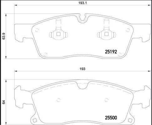 Тормозные колодки передние MB X166/W166/C292 BREMBO EUROPE
