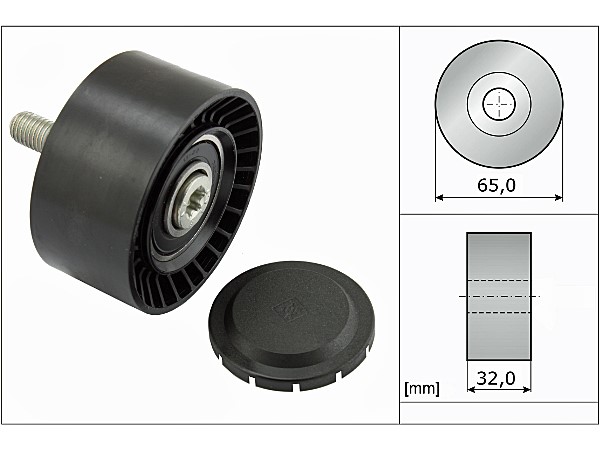 Ролик генератора BMW 1 (F20)/3 (F30)/5 (F10)/7 (F01/F02) N55 (ОБВОДНОЙ) INA EUROPE