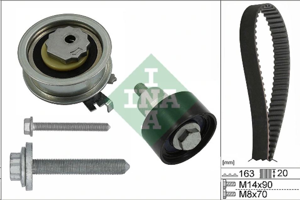 Комплект ГРМ (ремень + шестерни ) AUDI SEAT SKODA VW 1.2TFSI - 1.4T INA EUROPE