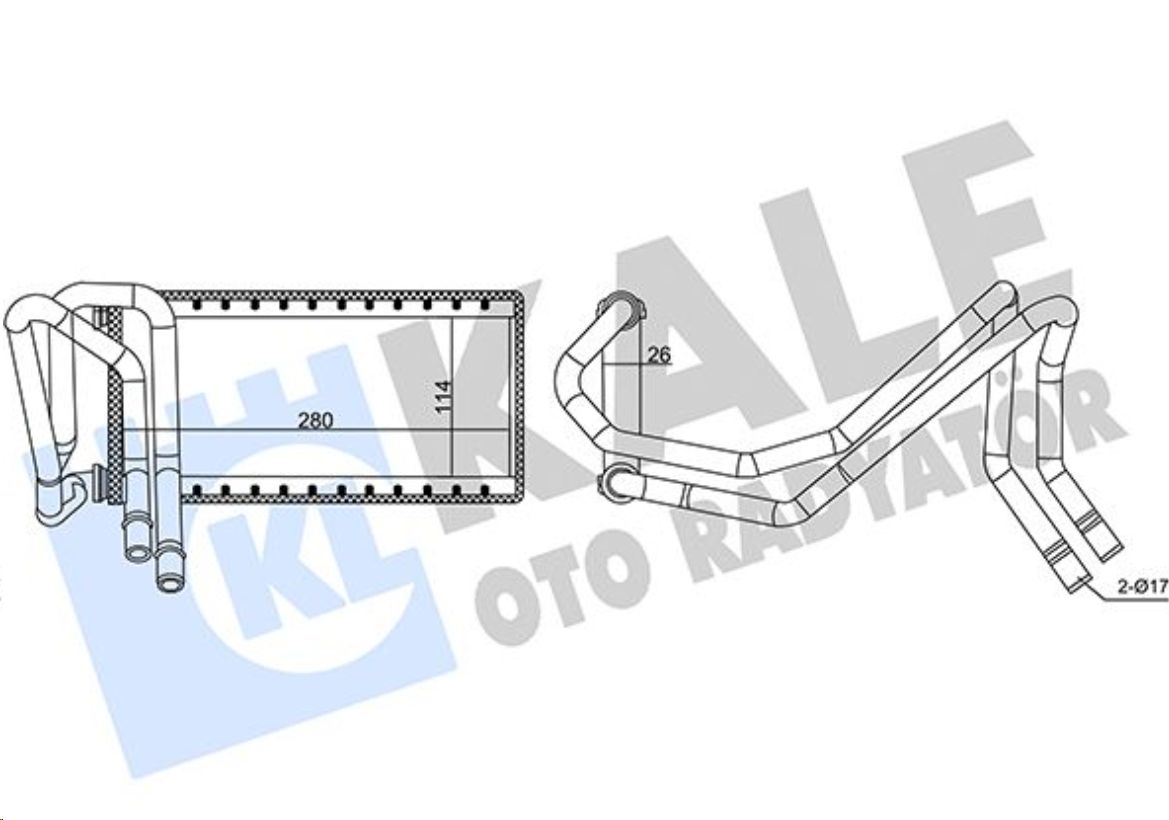 Радиатор печки Land Rover Discovery III (L319) | LR3, Range Rover Sport I (L320) LR017030 KALE