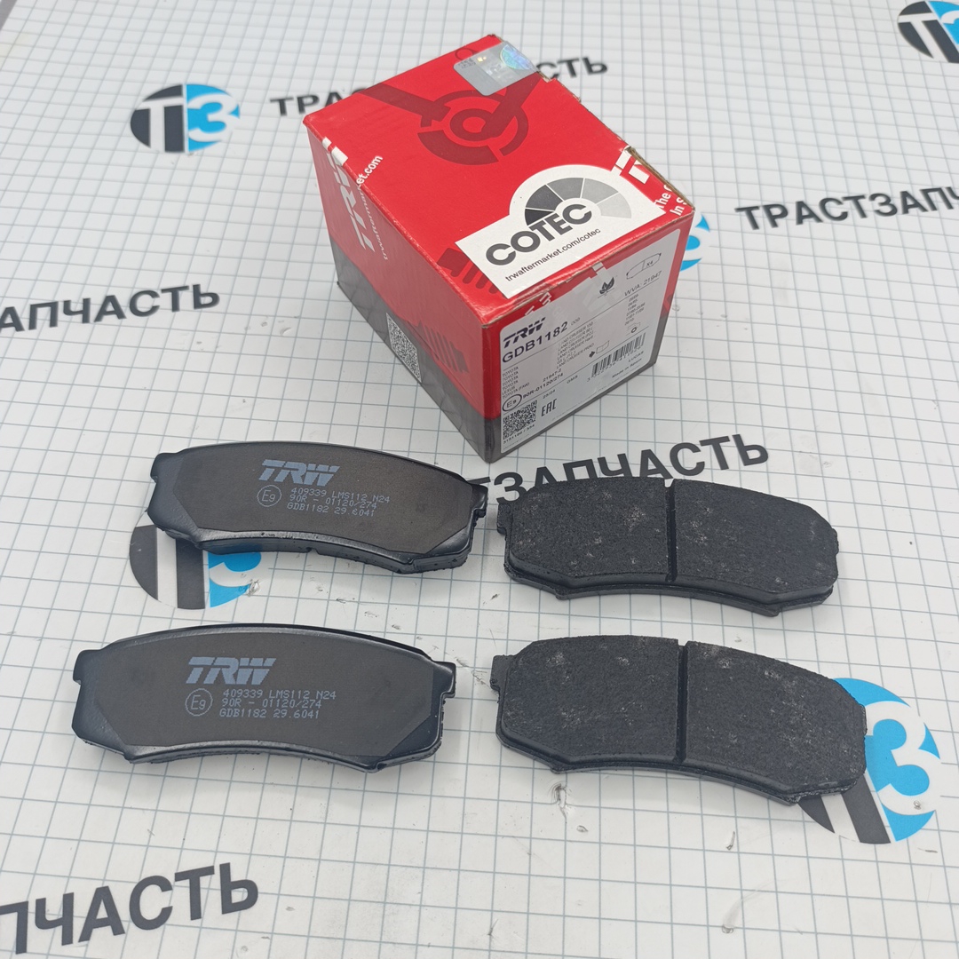 Тормозные колодки задние TOYOTA LC 80/90/120 90/MITSUBISHI PAJERO 3.8/3.2D 06 TRW