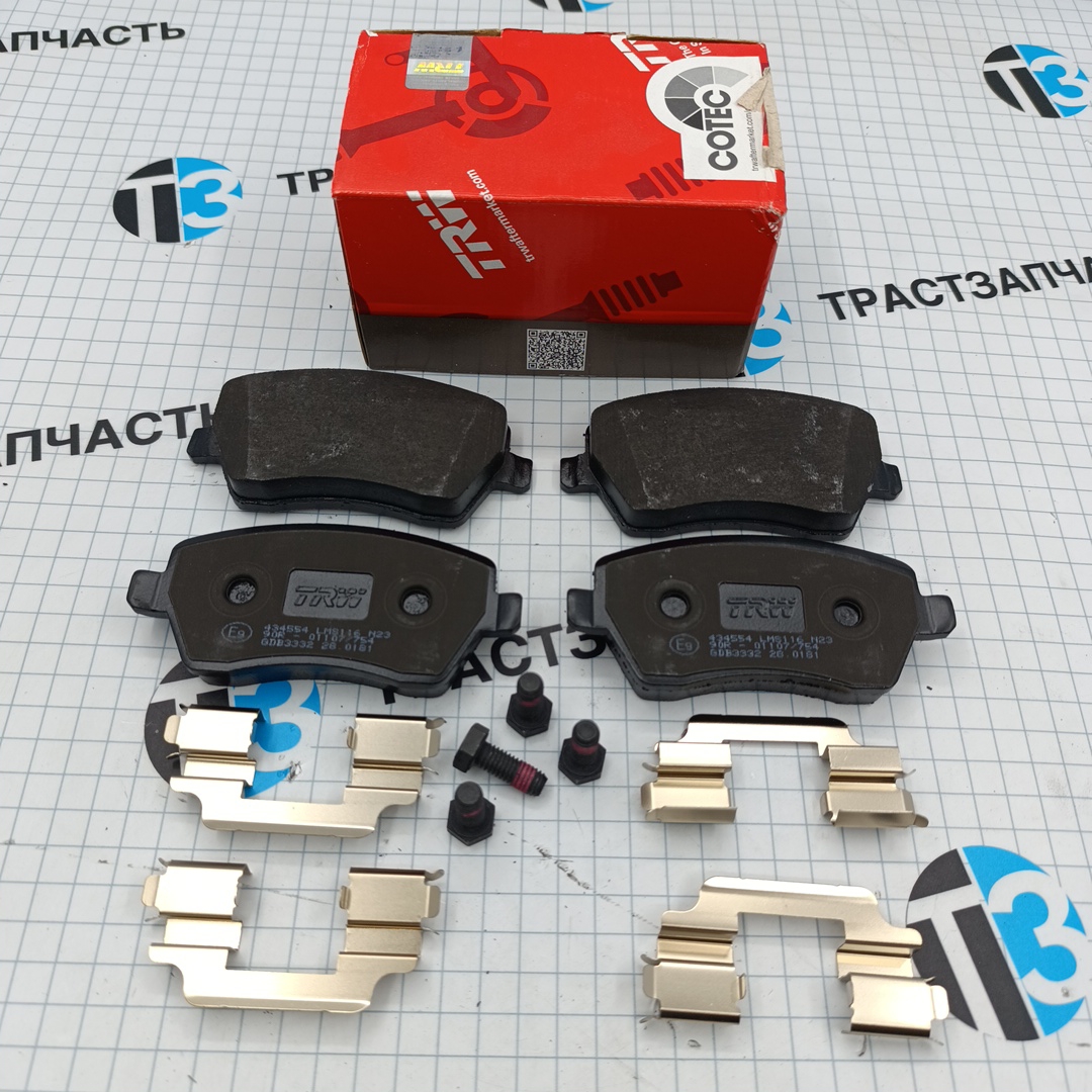 Тормозные колодки передние VAZ Largus,Renault Duster, Nissan NOTE 410608481R/410604775R TRW