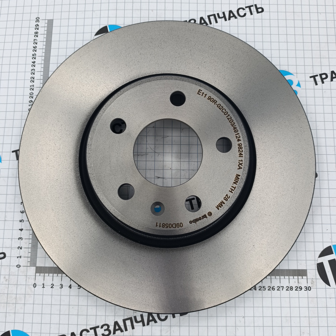 Диск тормозной передний Audi A4 (B9) (D=318mm) BREMBO