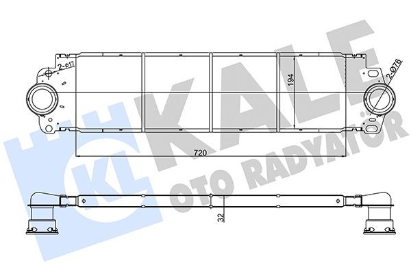 Интеркулер Volkswagen Transporter T5 1.9-2.0 7E0145804B KALE