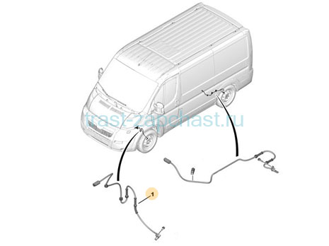 Датчик ABS передний Peugeot Boxer3-Fiat Ducato3 4545F1/51725099 ORG FIAT