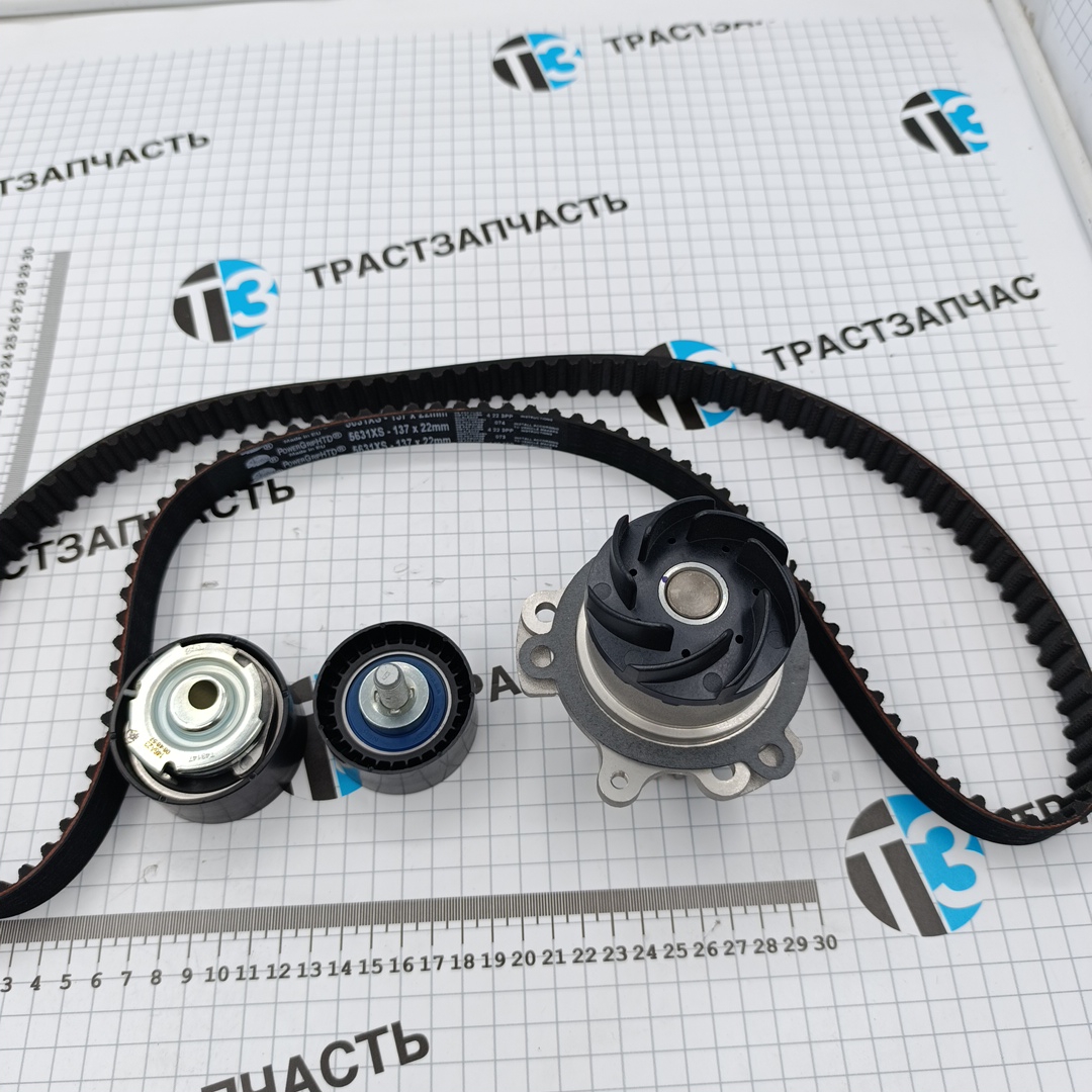 Комплект ГРМ 1.6 ремень + ролики + помпа Lada Largus 16 клап  GATES EUROPE