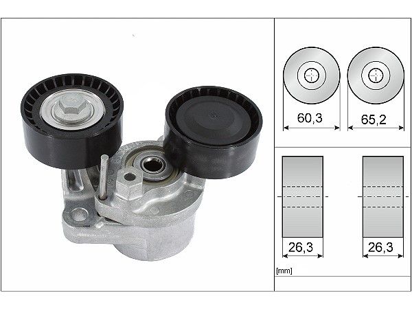 Ролик генератора BMW 5 F10 2.3-5.0i/2.0-3.0D 10> (НАТЯЖНОЙ)  INA EUROPE