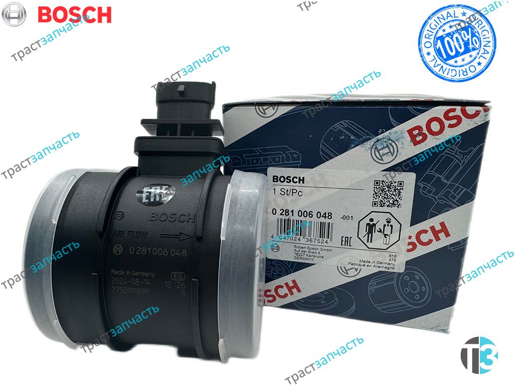 Датчик расхода воздуха ДМРВ 2,3 евро 4 IVECO DUKATO 250 69503670/51827033/0281006048 BOSCH EUROPE