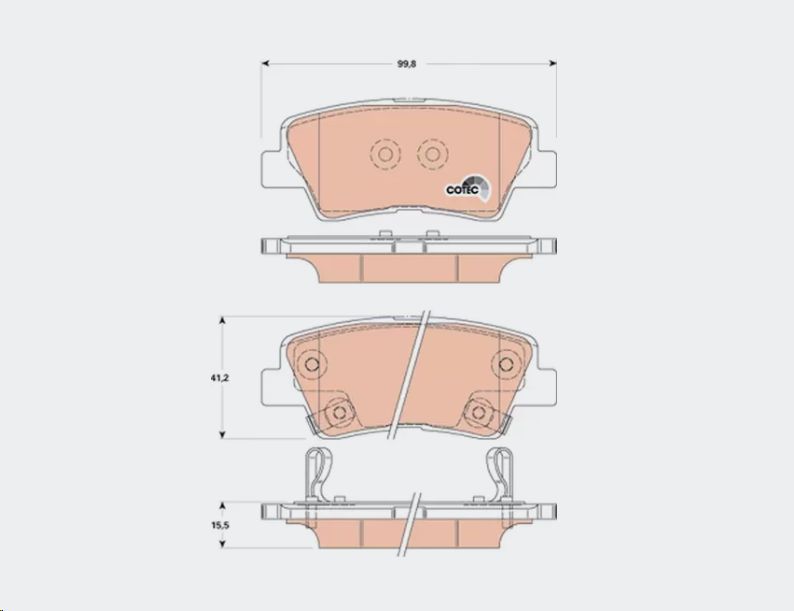 Тормозные колодки задние KIA Ceed, Rio, Soul, Sportage, Hyundai Tucson, i30/i40/ix35